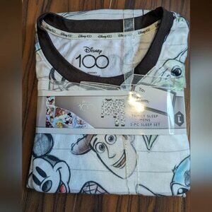 Disney 100 Men's Sleep Set - Black and White